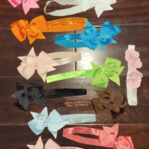 Set of 15 headband bows for infants